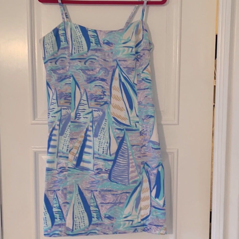 Lilly Pulitzer Sailboats Sundress Periwinkle
